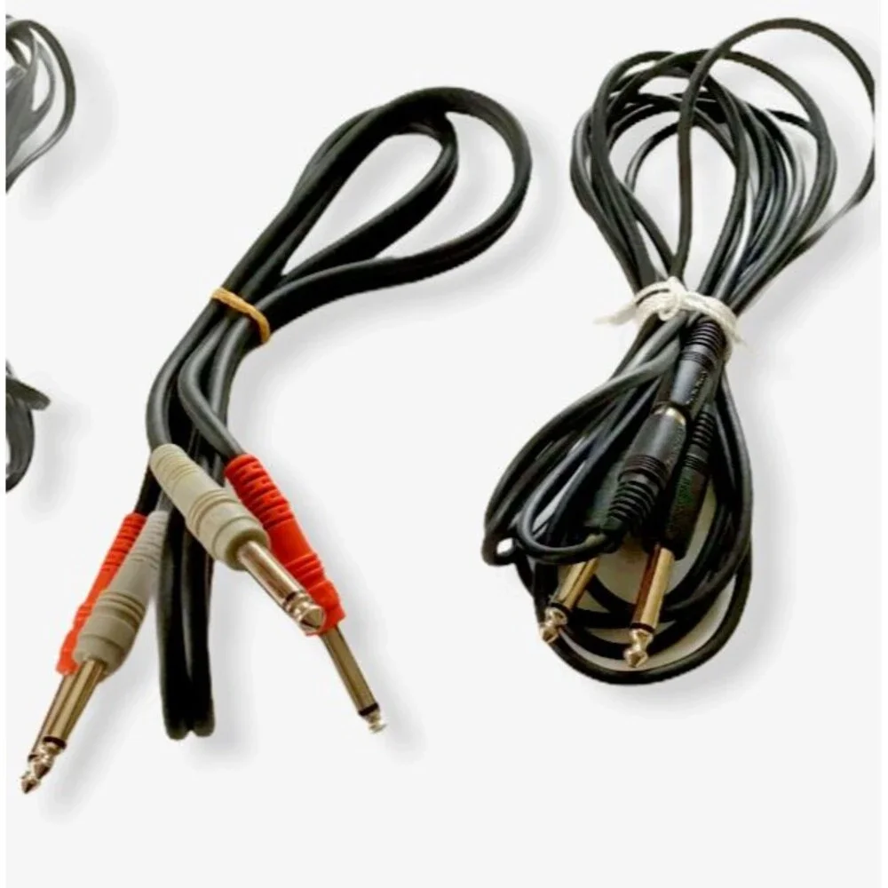 Audio Video Microphone Cable Cords Tandem Assorted Sizes Lengths 6 Male Lot